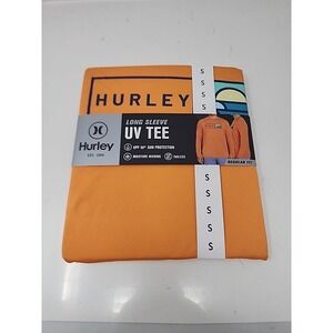 Hurley Men's Sunny Side Hybrid Stretch Tagless UV T-Shirt S Nectarine Fishing